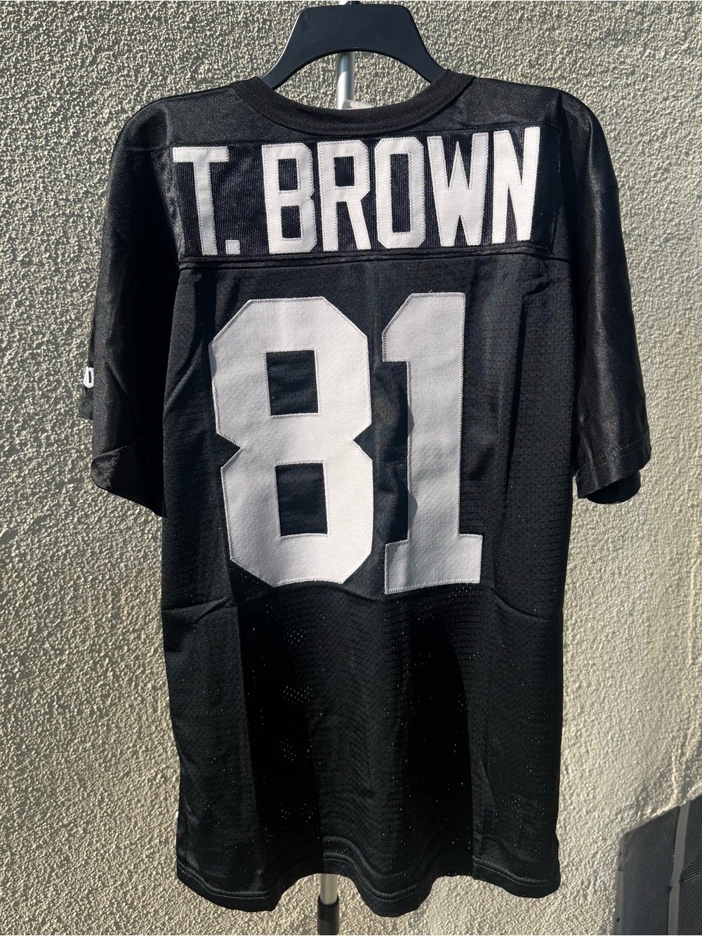 Large Stitched Wilson Oakland Raiders Tim Brown #81 Jersey